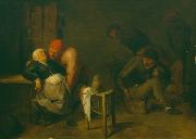 Adriaen Brouwer Peasant Inn oil on canvas